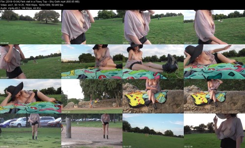 2019 10 04 Park visit in a Flowy Top Shy Goth