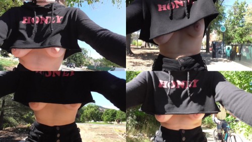 2019 11 22 City Biking Underboob Shy Goth