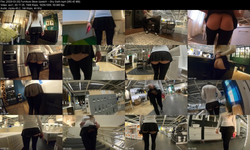 2020 03 20 Furniture Store Upskirt Shy Goth