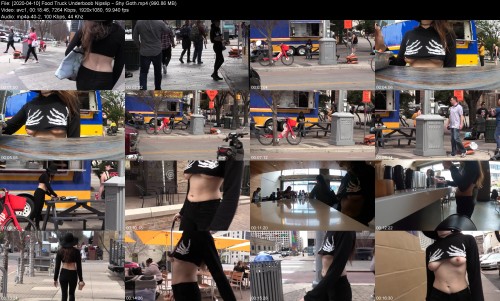 2020 04 10 Food Truck Underboob Nipslip Shy Goth