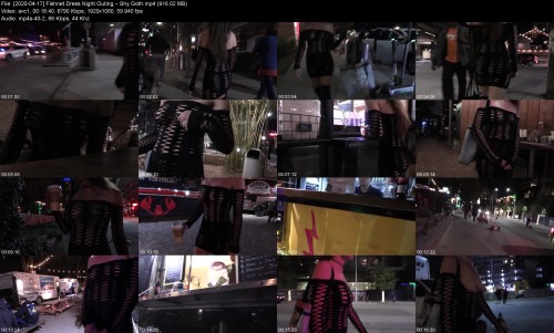 2020 04 17 Fishnet Dress Night Outing Shy Goth