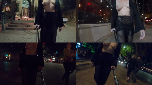 2020 06 05 Topless Bar District Selfie Walk Shy Goth