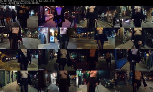 2020 06 05 Topless Bar District Selfie Walk Shy Goth