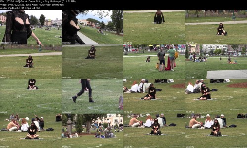 2020 11 07 Gothic Dress Sitting Shy Goth