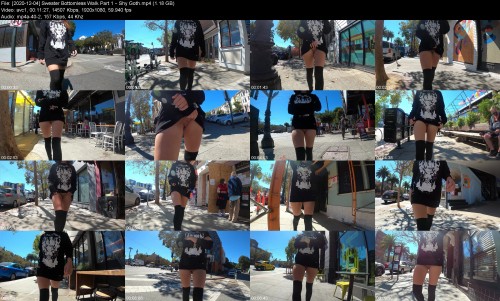 2020 12 04 Sweater Bottomless Walk Part 1 Shy Goth