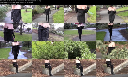 2021 03 19 Off the Shoulder Dress Shy Goth