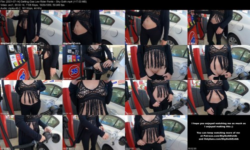 2021 07 14 Getting Gas Low Rider Pants Shy Goth