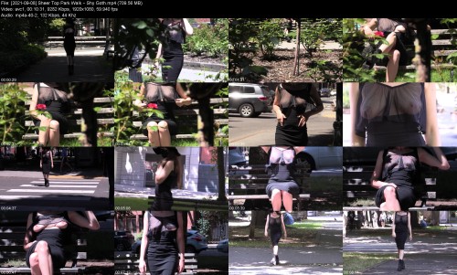 2021 09 08 Sheer Top Park Walk Shy Goth