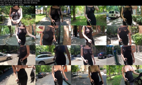 2021 09 10 Sheer Top Selfie Shy Goth