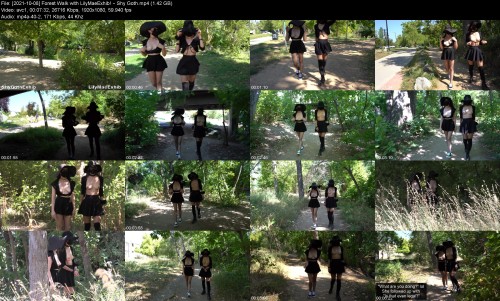 2021 10 08 Forest Walk with LilyMaeExhib Shy Goth