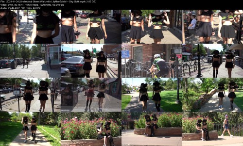 2021 11 24 Underboob Street Walk with LilyMaeExhib Shy Goth