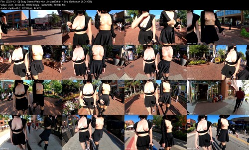 2021 12 10 Busy Street Walk with LilyMaeExhib Shy Goth