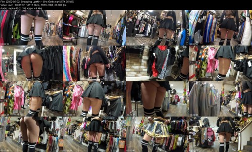 2022 02 22 Shopping Upskirt Shy Goth