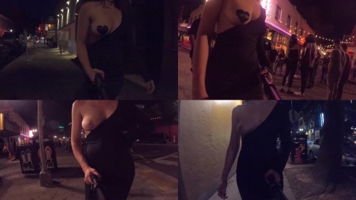 2022 03 04 One Boob Dress Shy Goth