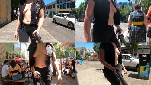2022 03 18 Open Shirt Street Walk Part One Shy Goth