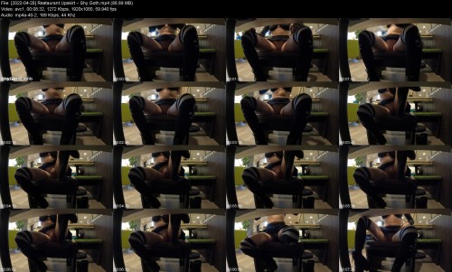 2022 04 28 Restaurant Upskirt Shy Goth
