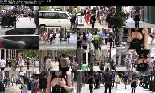 2022 10 05 Goth Umbrella boob window Shy Goth