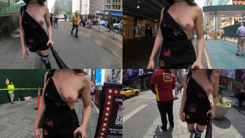 2023 02 02 Overalls on busy street Shy Goth