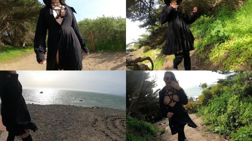 2023 05 02 Button up dress hike Shy Goth