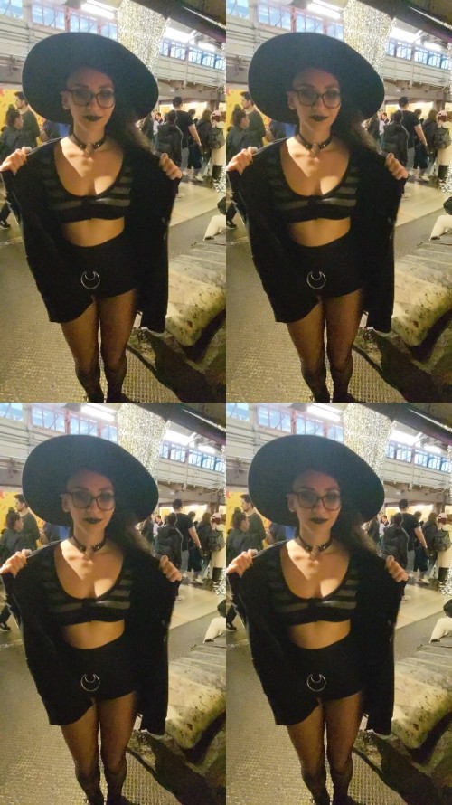 2023 05 28 Busy Mall Flash Shy Goth