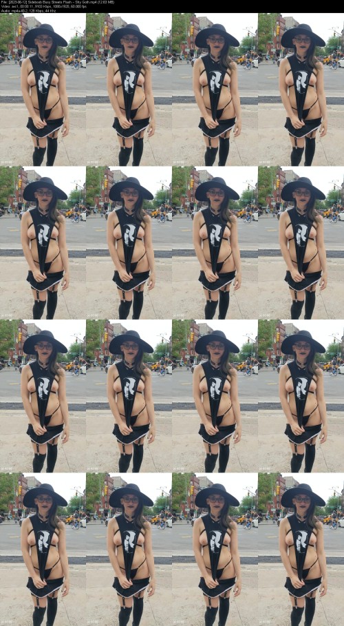 2023 06 12 Sideboob Busy Streets Flash Shy Goth