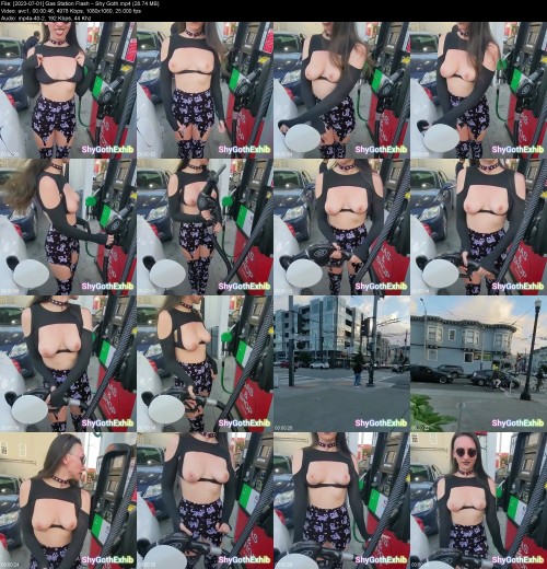 2023 07 01 Gas Station Flash Shy Goth