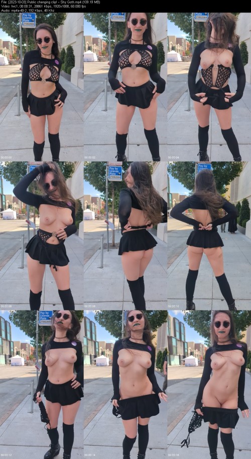 2023 10 03 Public changing clip Shy Goth
