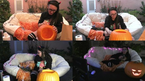 2023 11 01 Just Chatting Pumpkin Carving Stream Shy Goth