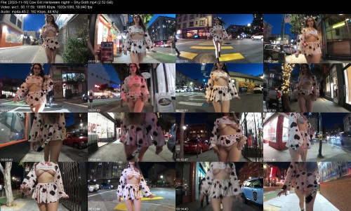 2023 11 16 Cow Girl Halloween night Shy Goth