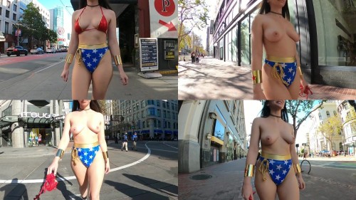 2023 12 21 Topless Wonder Woman Shy Goth