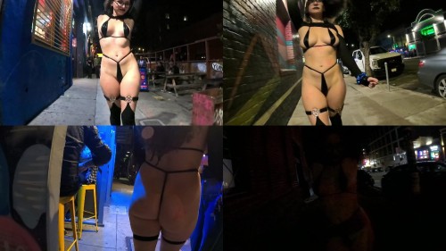 2024 01 18 Walking the streets in my micro bikini Shy Goth