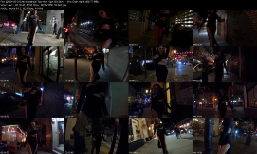 2024 02 01 Asymmetrical Top with High Slit Skirt Shy Goth