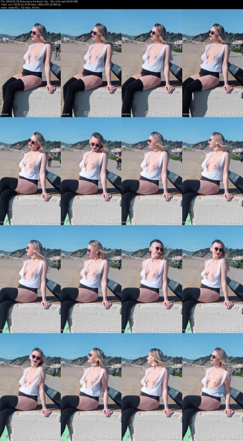 2024 03 10 Relaxing by the beach Clip Shy Goth