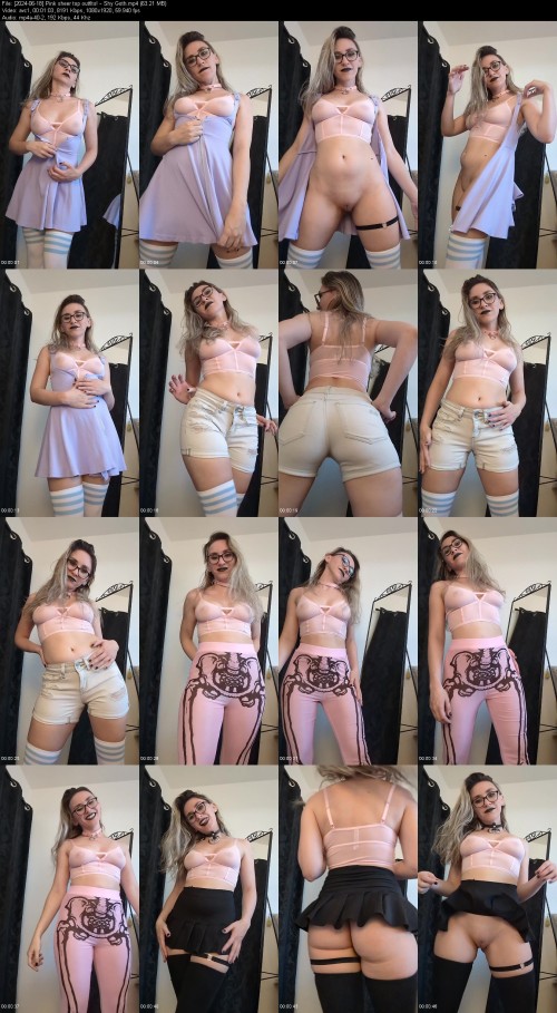 2024 06 18 Pink sheer top outfits Shy Goth